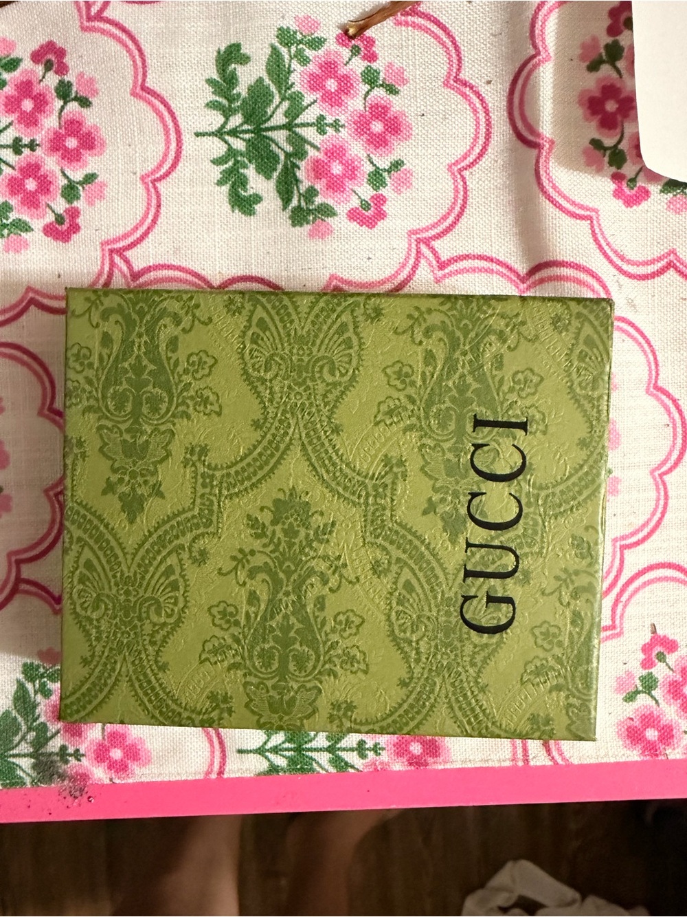 Gucci Green Embossed Card & Key Holder Box